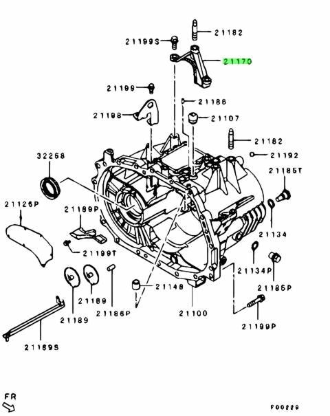 MITSUBISHI LANCER EVOLUTION 10 GSR F5 CZ4A ADAPTER,M/T CASE STUD 2501A079