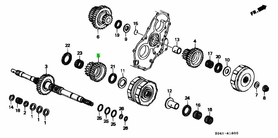 OEM Honda Integra Civic CR-V AT Countershaft Low Gear 23431-P4P-A00 Genuine1