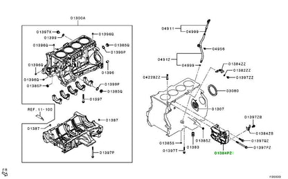 OEM Genuine Mitsubishi Outlander PHEV GG2W BRACKET,CYLINDER BLOCK 1098A0070