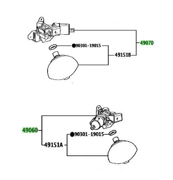 Genuine TOYOTA Lexus Rear Suspension Control Valve RH/LH 490C0-60010 490D0-60010