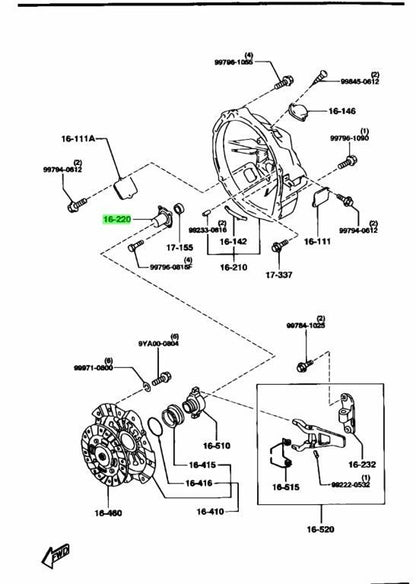 OEM Mazda RX-7 FD3S 5MT Front Clutch Cover N315-16-221 Genuine1