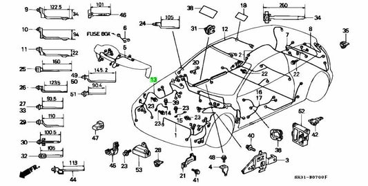 OEM Honda Civic EG Engine Room Wire Harness Genuine 32200-SR3-0000