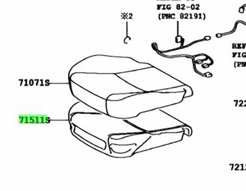 TOYOTA Land Cruiser Prado 150 PAD FRONT SEAT CUSHION RH 71511-60441 Genuine JDM2