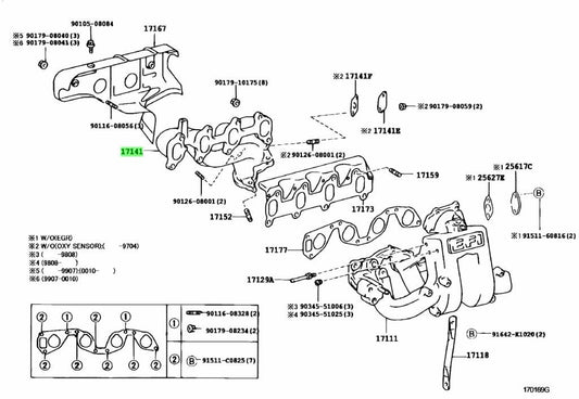 【NEW】Toyota Genuine Land Cruiser Hiace Hilux MANIFOLD, EXHAUST 17104-670101