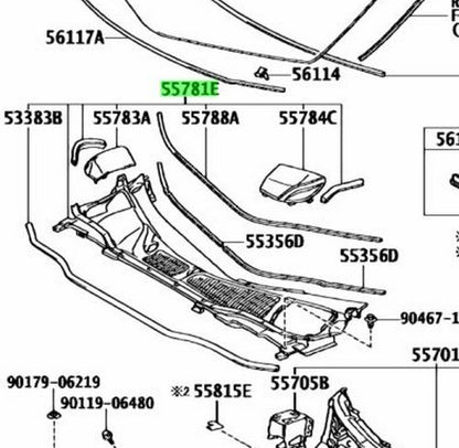 OEM TOYOTA Lexus RX270/350/450H Cowl Top Ventilator Louver Sub-Assy 55708-480911