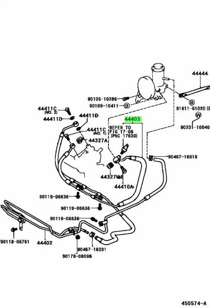TOYOTA Genuine SUPRA JZA80 MK4 Power Steering  Pressure Feed Tube pressure hose1