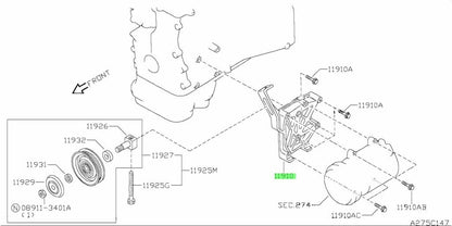NEW Genuine Nissan A/C Compressor Mounting Bracket OEM 11910-65F-001