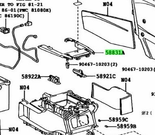 OEM TOYOTA LEXUS RX270/350/450H Console Upper Panel Garnish Black 58831-48080-C01