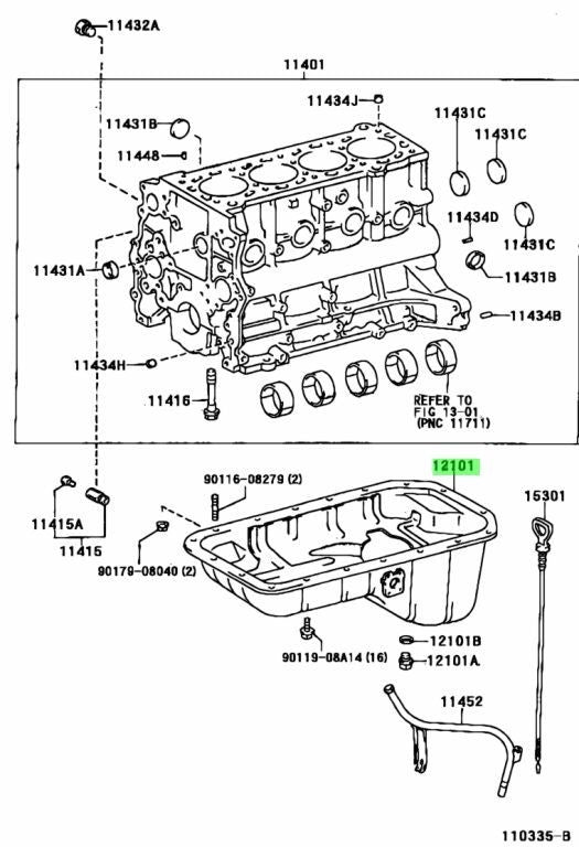 NEW GENUINE TOYOTA HIACE / GRANVIA OIL SUMP PAN ASSEMBLY 12101-671012