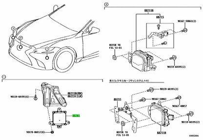 NEW OEM Genuine TOYOTA Lexus Front Side Radar Sensor Assy 882B1-50010 882B1500101