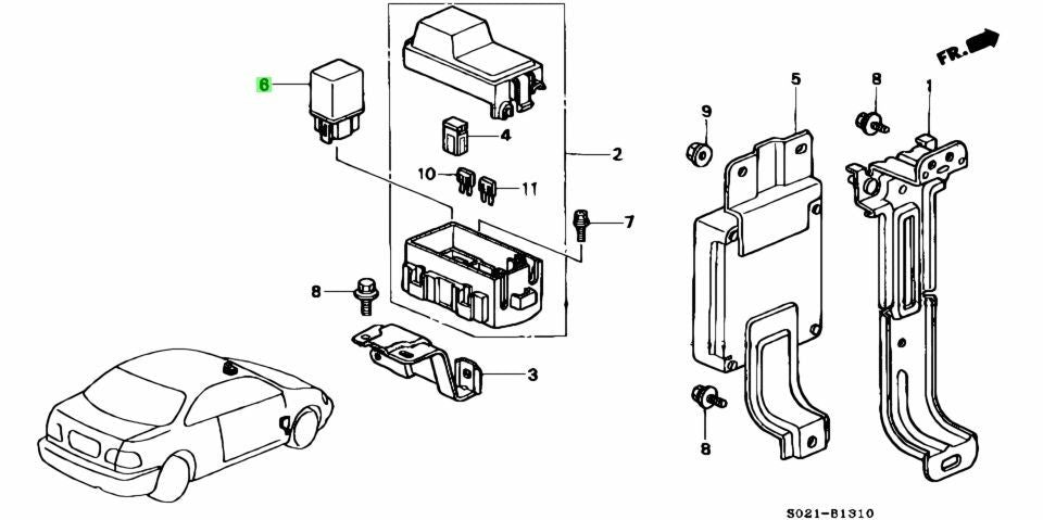 OEM Honda Integra DC2 DB8 Mitsuba Power Relay 39792-SP0-014 Genuine1