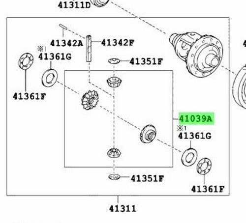 OEM Genuine Toyota Lexus Differential Gear Kit Assembly 41039-28030 41039280301