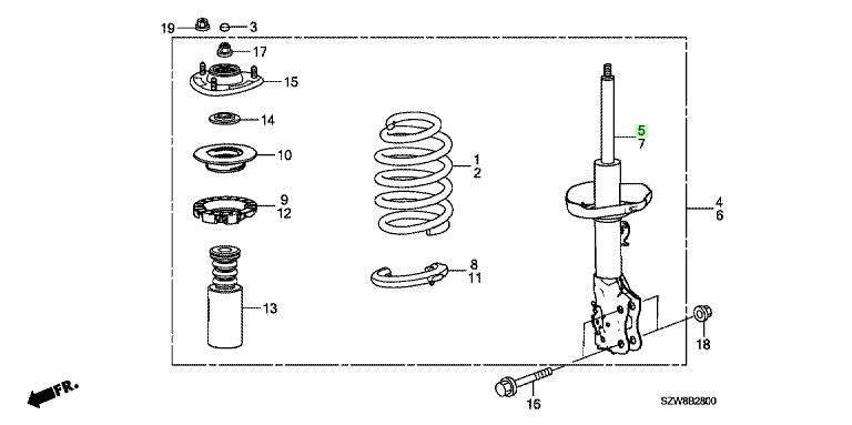 ✅ HONDA STEP WAGON Genuine RK1 Front Shock Left/Right Set JDM