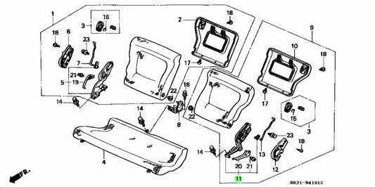 OEM Honda Civic EG6 EG Hatchback 82630-SR3-003 Rear Seat Adjuster Genuine0