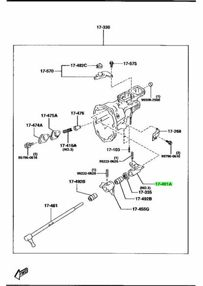 OEM Mazda RX-7 FD3S 5MT Control Shaft End R522-17-461A Genuine0
