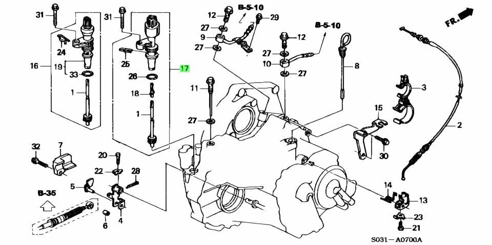 Genuine Speed Sensor Honda Civic Acura Integra - 78410-S04-9521