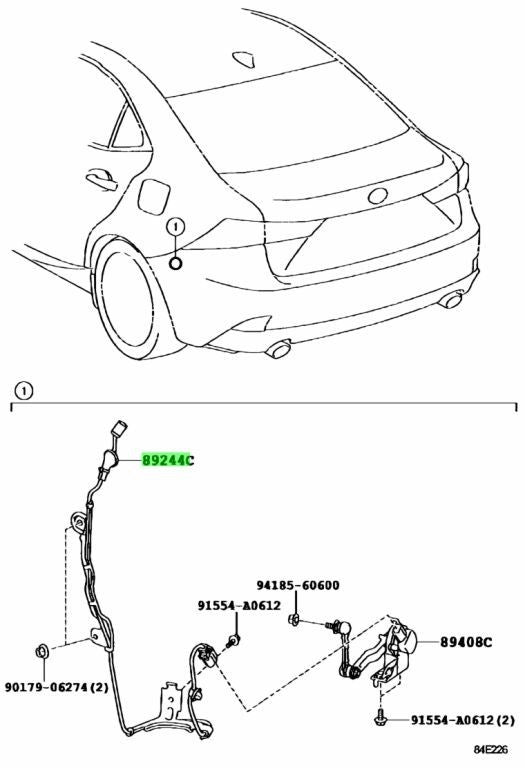 OEM Genuine TOYOTA Lexus Shock Absorber Control Wire 89244-24020 89244240200
