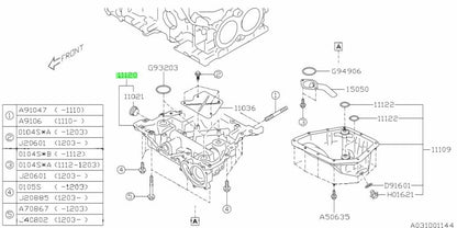 11120AA110 Subaru Pan comploil upr 11120AA110, New Genuine OEM Part