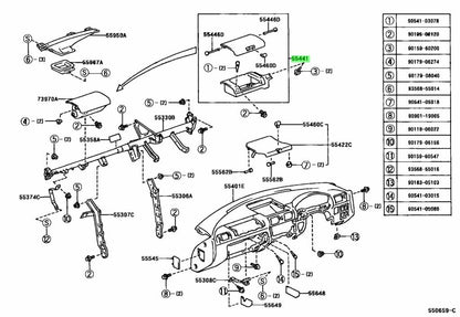 TOYOTA Genuine MR2 Spyder ZZW30 BOX, INSTRUMENT PANEL Passenger side1