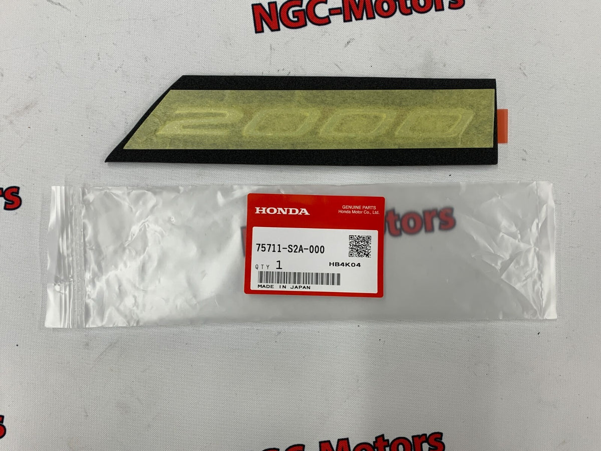 OEM Honda 00-09 S2000 Side Fender Chrome 2000 Emblem AP1 AP2 Genuine Part USDM