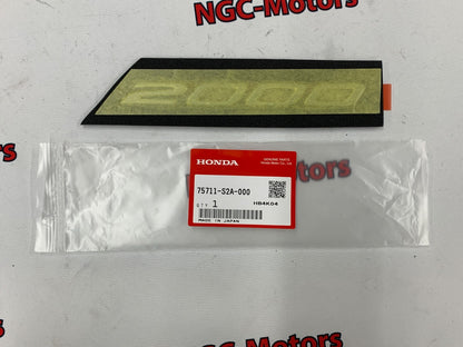 OEM Honda 00-09 S2000 Side Fender Chrome 2000 Emblem AP1 AP2 Genuine Part USDM
