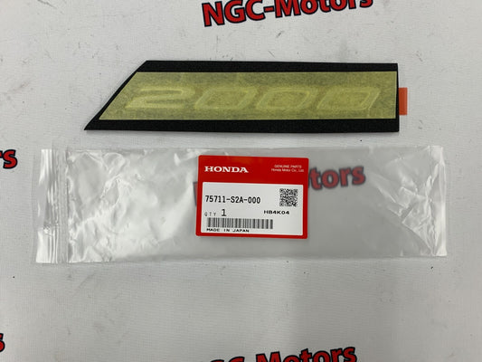 OEM Honda 00-09 S2000 Side Fender Chrome 2000 Emblem AP1 AP2 Genuine Part USDM