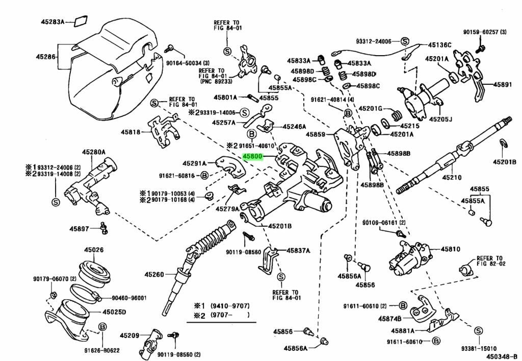 OEM Lexus LS400 Celsior Telescopic Steering Gear Assy 45800-50050 UCF20 UCF210