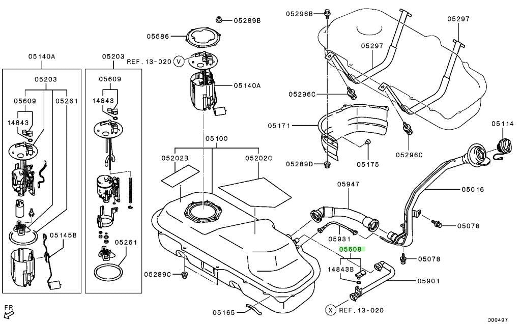 NEW Genuine Mitsubishi Fuel Vapor Pressure Sensor OEM 8651A1701
