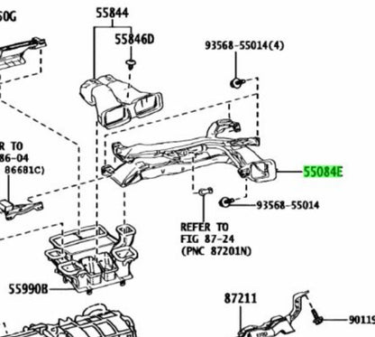 OEM Genuine TOYOTA Lexus Heater To RegisterDuct No.1 Assy 55084-76070 55084760701