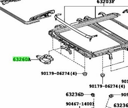 TOYOTA LEXUS RX270/350/450H MoonRoof SlidingRoof Drive Gear Sub-Assy 63260-481502