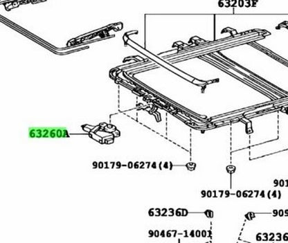 TOYOTA LEXUS RX270/350/450H MoonRoof SlidingRoof Drive Gear Sub-Assy 63260-481502