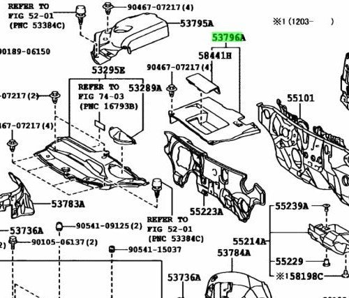 OEM Genuine TOYOTA Lexus RX270/350/450H Engine Room Side Cover LH 53796-480811
