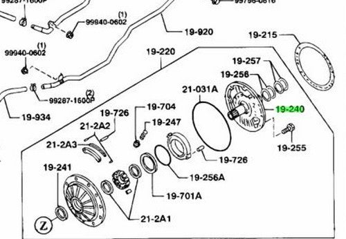 OEM Mazda RX-7 FD3S BV56-19-240 Automatic Transmission Oil Pump Cover Genuine1