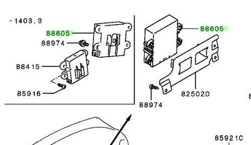 OEM Genuine Mitsubishi TPMS Receiver Mirage 3A90,3A92 8637C929