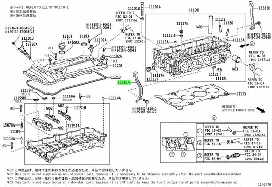 OEM Genuine TOYOTA Lexus Engine Hanger No.1 Bracket 12281-36020 12281360200