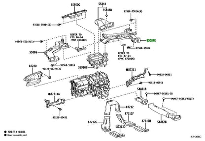 OEM Genuine TOYOTA Lexus Heater To RegisterDuct No.1 Assy 55084-76072 55084760720
