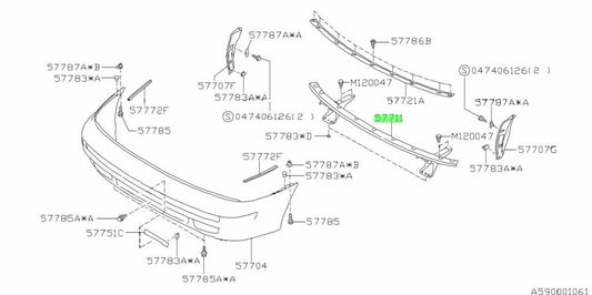 SUBARU 57760-FA420 BEAM COMPLETE FRONT BUMPER For IMPREZA GC GF OEM Japan0