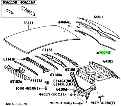 Genuine Lexus GS F Back Window Outside Moulding 75573-304000