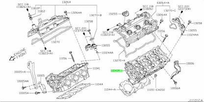 Genuine Nissan 350Z Z33 LH Left Cylinder Head Assembly 11090-JA10A OEM0