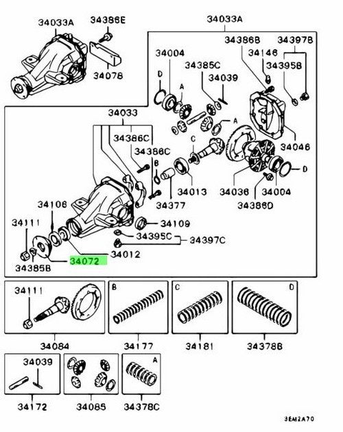 Genuine Mitsubishi Lancer Evo CT9A Rear Diff Companion Flange MR2633401