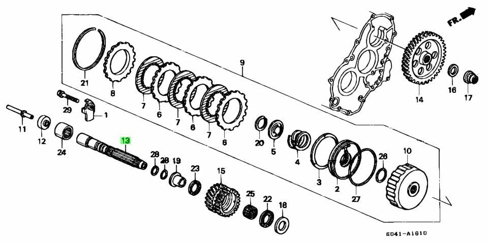 OEM HONDA SUB SHAFT AT TRANSMISSION CIVIC EG6 INTEGRA 23230-P24-J001