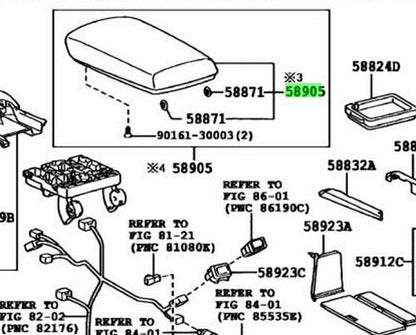 LEXUS RX270/350/450H ConsoleCompartmentDoor VersionLIvory DKBrown 58905-48070-A21