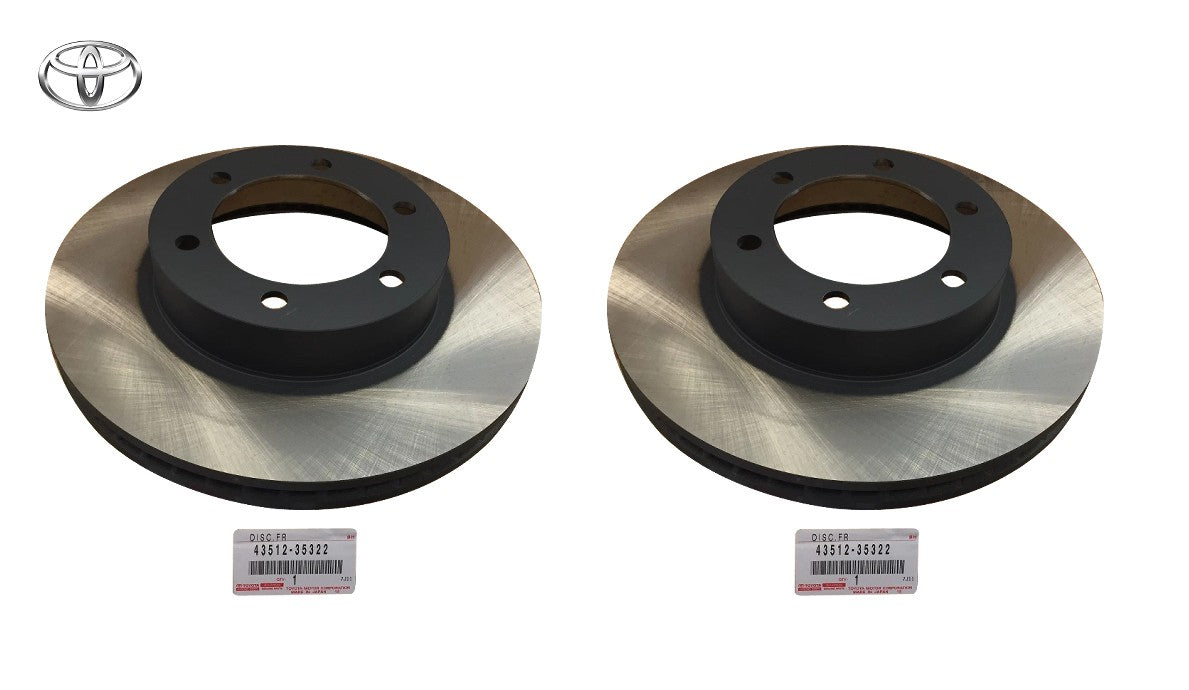 Genuine Toyota Front Brake Disc Rotor x2 43512-353220