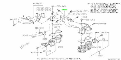 NEW Genuine Subaru Engine Intake Manifold Assembly OEM 14001AB9600