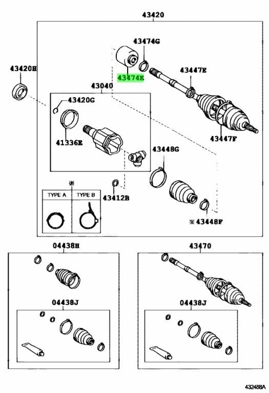 OEM Genuine TOYOTA Lexus New Front Drive Shaft Damper LH 43474-33050 43474330500