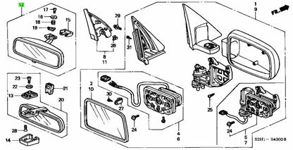 NEW Genuine Honda Rear View Mirror Day Night Auto Dimming OEM 76400-ST0-003ZA1