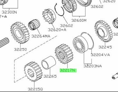 Genuine Nissan Infiniti 350Z 370Z G35 G37 6MT Main Shaft 4th Gear 32217-CD0041