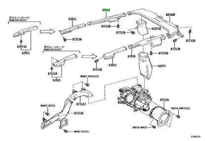 TOYOTA Land Cruiser Prado Lexus GX550 GX550H CoolerInnerDuct No.2 RH 63916-600200