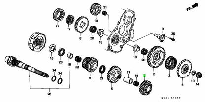 OEM Honda Integra Civic CR-V Domani AT Countershaft Fourth Gear 23471-P4P-A000