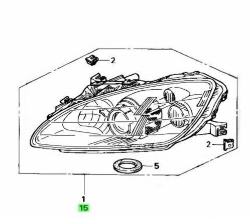 OEM HEADLIGHT UNIT, L. Genuine HONDA S2000 ABA AP1/AP2 33151-S2A-J01